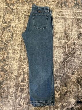 Rustler Men's Straight Leg Blue Denim Jeans